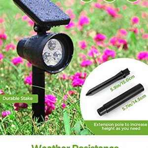 InnoGear Solar Lights, 2-in-1 Waterproof 3 LED Solar Spotlights Adjustable Wall Light Landscape Lighting Security Light Outdoor Auto On/Off for Patio Deck Yard Garden Driveway, Pack of 4