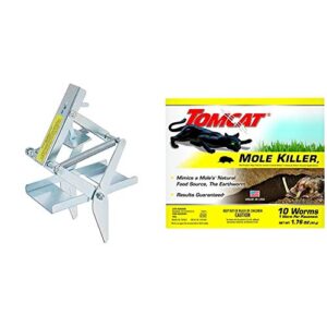 wire tek 1001 easyset mole eliminator trap & tomcat mole killer-worm bait: ready-to-use, includes 10 worms per box, not available in ak,hi,ny,mt