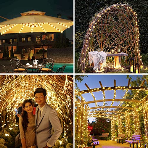 6 Pack Solar String Lights Outdoor Waterproof Total 240FT 720 LED Solar Fairy Lights 8 Modes Copper Wire Twinkle Lights for Patio Yard Trees Garden Christmas Decorations Wedding Party(Warm White)
