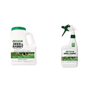 liquid fence deer & rabbit repellent granular, 5-pound & deer & rabbit repellent ready-to-use, 32-ounce