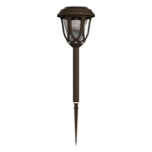 Flash Furniture DN-SL114-8-BR-GG 8 Pack Tulip Design LED Weather Resistant Outdoor Solar Powered Lights for Pathway, Garden, & Yard, Brown