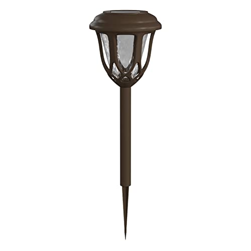 Flash Furniture DN-SL114-8-BR-GG 8 Pack Tulip Design LED Weather Resistant Outdoor Solar Powered Lights for Pathway, Garden, & Yard, Brown