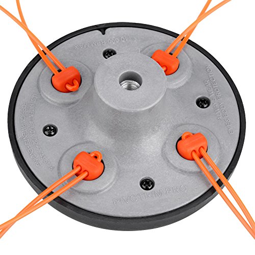 Universal 4 Line Bump Trimmer Head Mower Gear Box Head String Set Grass Brush Cutter Accessory Power Tools for Garden Lawn Patio,Lawn Mower Accessories