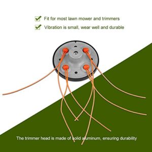 Universal 4 Line Bump Trimmer Head Mower Gear Box Head String Set Grass Brush Cutter Accessory Power Tools for Garden Lawn Patio,Lawn Mower Accessories