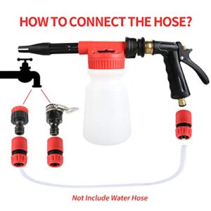 Sooprinse High Pressure Washer Gun,3000 PSI Max with 5 Color Quick Connect Nozzles, Car Foam Gun Foam Cannon Blaster Set