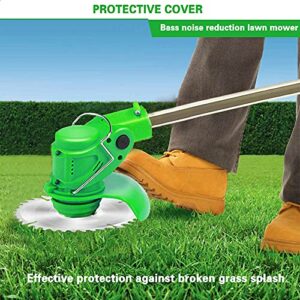 21V Cordless String Trimmer Grass Trimmer Garden Edger Tool for Lawn Trimming, Lawn Care, with 2 Li-ion Battery and Charger,Green