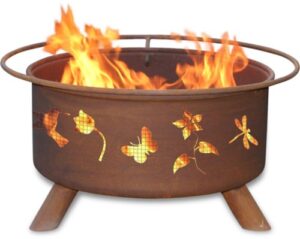 patina products f110, 30 inch flower & garden fire pit