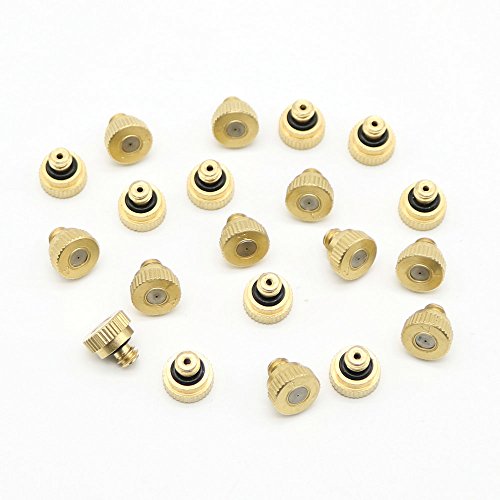 20pcs Brass Misting Nozzles Wate Mist Fogging Fine Spray Nozzle Garden 0.016"