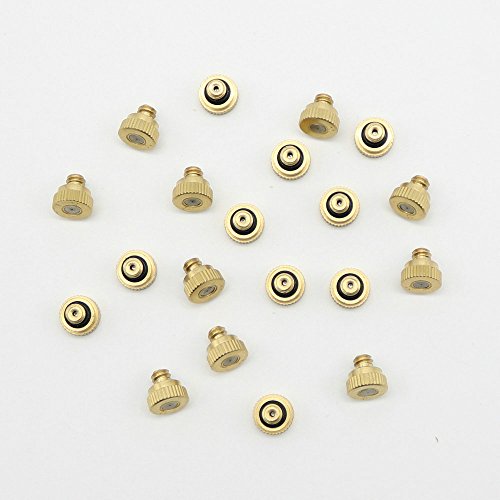 20pcs Brass Misting Nozzles Wate Mist Fogging Fine Spray Nozzle Garden 0.016"