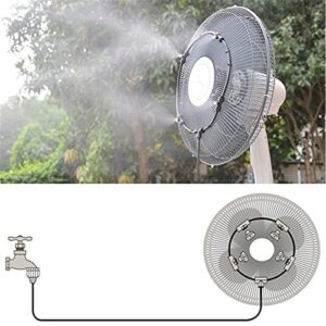 Pandorasjdor Outdoor Fan Misting System Tubing Kit - Water Mister Spray for Fan Cooling, Fans Mist Tubing for Outside Patio Garden, Black Hose Accessories Set Without Fan (Black)