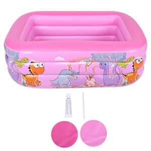 rvsky garden supplies outdoor portable cartoon pattern inflatable children baby swimming bathing pool tub supplies