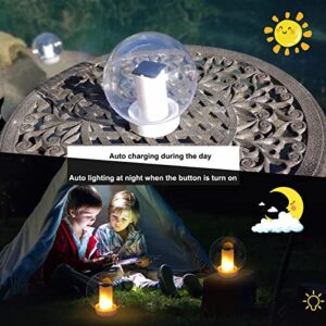 Floating Pool Lights 3pcs, Solar Flame Lights Flickering IP68 Waterproof Ball Lights, Solar Powered Pool Accessories,Outdoor Lantern Landscape Decoration Lamp for Pool, Pond, Event, Party, Garden