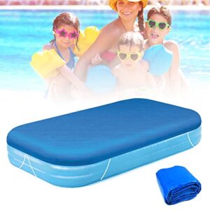 sgqcar rectangular pool cover, fits 103in x 68.8in rectangle inflatable swimming pool cover, frame pool cover with ropes, dustproof garden outdoor paddling family pools protector 103 x 68.8inch