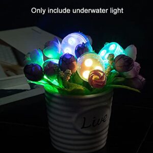 EMVANV Submersible Led Lights, Mini Underwater Light 3 LED RGB Tea Lights Candles, Hot Tub Pond Lights with Remote for Fountain Aquariums Vase Garden Party(6pcs)