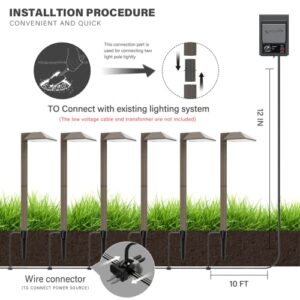 Malibu Outdoor Landscape Lighting Low Voltage Led Pathway Light 22 Lumen Floodlight 12V Warm White Garden Light for Driveway Yard Lawn Equinox 2101-01