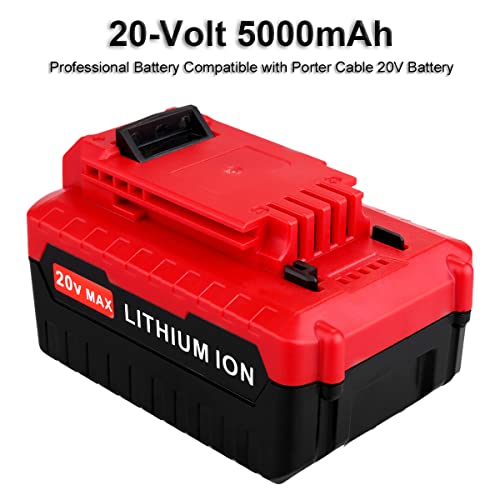 Biswaye 2-Pack 20V MAX Lithium Battery PCC685L Replacement for Porter Cable 20V Battery PCC681L PCC680L PCC682L PCC683L 20V Drill Tools PCC601 PCC670 PCCW205B Battery