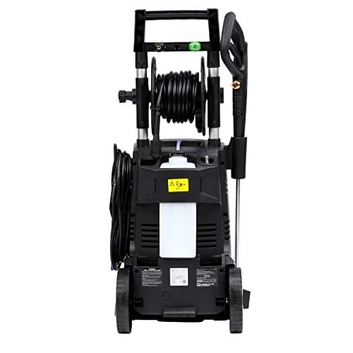 AR Blue Clean AR390SS Electric Pressure Washer-2000 PSI, 1.4 GPM, 14 Amps Quick Connect Accessories, Integrated Design, On Board Storage, Portable Pressure Washer, High Pressure, Car washer, Patio