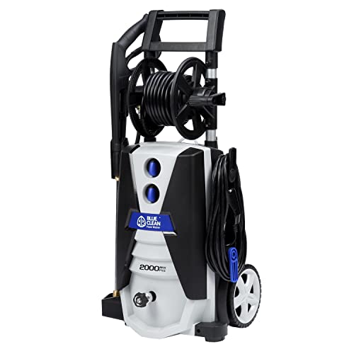 AR Blue Clean AR390SS Electric Pressure Washer-2000 PSI, 1.4 GPM, 14 Amps Quick Connect Accessories, Integrated Design, On Board Storage, Portable Pressure Washer, High Pressure, Car washer, Patio