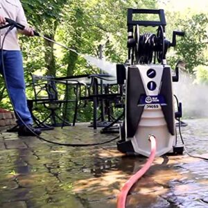 AR Blue Clean AR390SS Electric Pressure Washer-2000 PSI, 1.4 GPM, 14 Amps Quick Connect Accessories, Integrated Design, On Board Storage, Portable Pressure Washer, High Pressure, Car washer, Patio