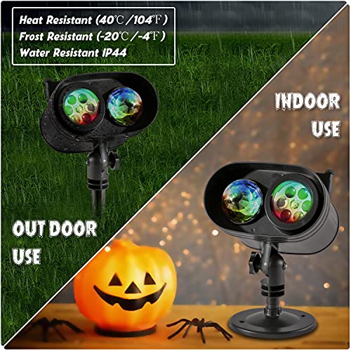 Xmas Thanksgiving Decorations Clearance IP65 Outdoor/Indoor Projector Lights W/18pcs (72 Patterns)Slides & 3D Wave Clouds 2 in 1 Waterproof IP65 for House/Garden/Party/Holiday- 2021Upgraded