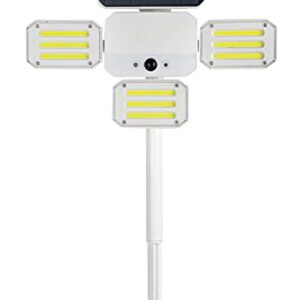 Bell+Howell Bionic Floodlight White Solar Lights Outdoor Motion Sensor LED Outdoor Lights Swiveling Light 108 High Power LED Bulbs in Adjustable Panels Waterproof for Garden Patio As Seen On TV