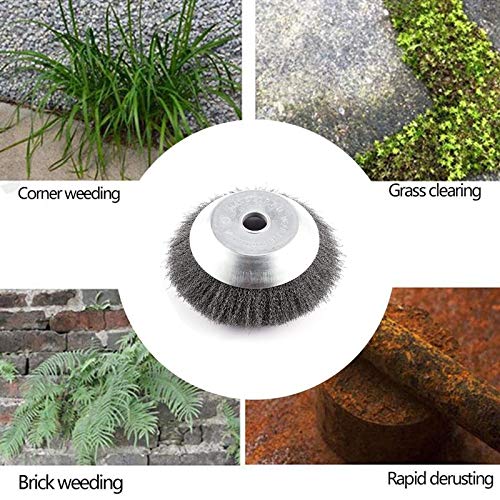 SOFW Wire Trimmer Blade Steel Wire Wheel Garden Brush Lawn Mower Cutter Blade Trimmer Metal Blades Trimmer Head Garden Grass Trimmer Head