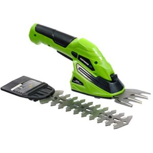 earthwise cordless rechargeable 2-in-1 shrub shear and hedge trimmer combo