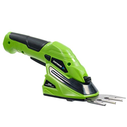 Earthwise Cordless Rechargeable 2-in-1 Shrub Shear and Hedge Trimmer Combo