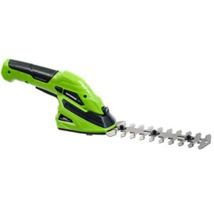 Earthwise Cordless Rechargeable 2-in-1 Shrub Shear and Hedge Trimmer Combo