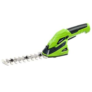 Earthwise Cordless Rechargeable 2-in-1 Shrub Shear and Hedge Trimmer Combo