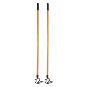garden cultivator (2 pack)– sturdy hand tiller/cultivator – heavy duty blade for digging, loosening soil and weeding – equipped with rubber grip handle for a strong hold – rust resistant