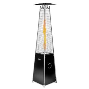 legacy heating outdoor patio heater with reflector shield, 40,000 btu propane patio heater with wheels for commercial, residential, garden, porch, party, deck