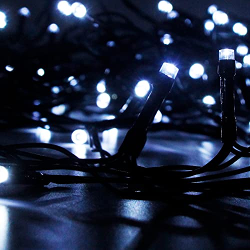 Solar String Light Outdoor 8 Lighting Modes 72FT 200 LED Solar Powered Christmas Lights Outdoor Waterproof Fairy String LightsTwinkle Lights for Christmas, Garden, Patio, Christmas Tree, Party (White)