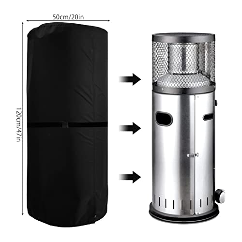 YLYAJY Garden Gas Heater Cover Waterproof Outdoor Furniture Patio Dustproof Protective Cover Oxford Cloth with Zipper