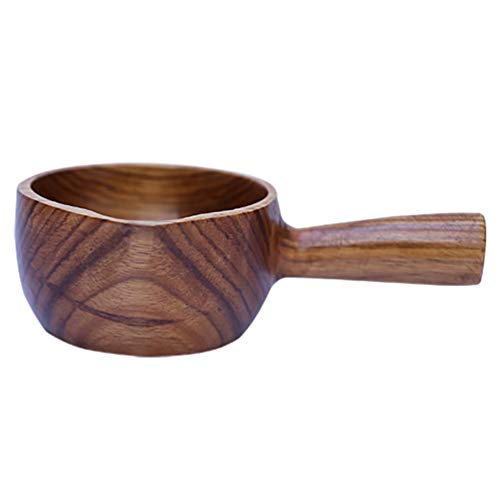 DOITOOL Wooden Water Ladle Japanese Style Wooden Scoop Ladle Water Dipper Bath Scoop for Water Sauna Garden Tea