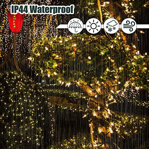 CREPRO 2 Pack Christmas String Lights, 16 FT 50 LED Battery Operated String Lights Waterproof Mini Christmas Lights Outdoor and Indoor for Xmas Tree Garden Yard Home Wedding Party Patio