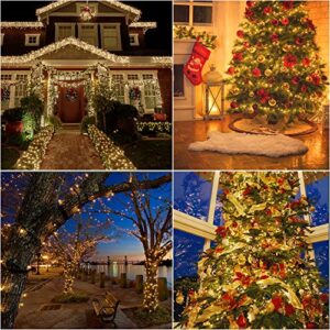 CREPRO 2 Pack Christmas String Lights, 16 FT 50 LED Battery Operated String Lights Waterproof Mini Christmas Lights Outdoor and Indoor for Xmas Tree Garden Yard Home Wedding Party Patio