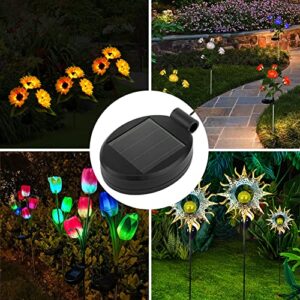 SYCOOVEN 2 Pack Solar Replacement Top Solar Lantern, Replacement Solar Light Parts for Outdoor Hanging Lanterns Garden Patio Walkway Yard