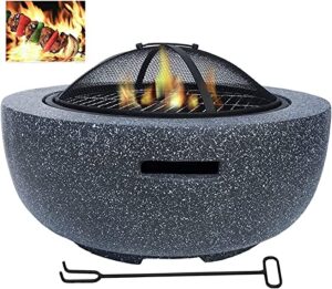leayan garden fire pit grill bowl grill barbecue rack backyard patio garden fireplace grill bowl outdoor fire pit table outdoor heaters & fire pits with grill grate for heating
