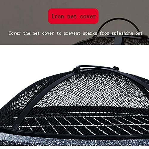 LEAYAN Garden Fire Pit Grill Bowl Grill Barbecue Rack Backyard Patio Garden Fireplace Grill Bowl Outdoor Fire Pit Table Outdoor Heaters & Fire Pits with Grill Grate for Heating