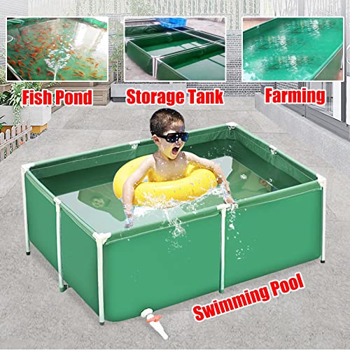 Rectangle Pool Above Ground for Garden, Backyard Family Lap Pool/ Kiddie Swimming Pools, Rectangular Pool Above Ground Hard Side, 1 2 3 4 5 6 7 8 9 10 Ft Albercas Para Adultos ( Size : 3x1.5x0.7m(9.8x