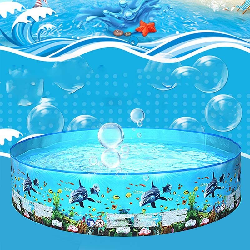 4ft-8ft Family Swimming Pool Garden Outdoor Summer Kids Paddling Pools No Inflation Pool 152 * 25cm/0.9