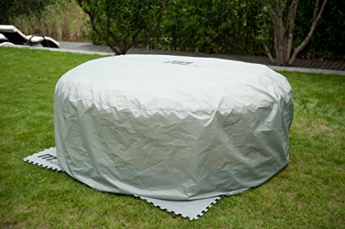 Shatchi B0302925 Mspa 6 Person Hot Tub Cover Cap Outdoor Garden Patio Furniture Swimming Pool Dustproof Waterproof Heat-Resistant UV Protection Overall Spa Safety Protector, 6Person-215 x 70Cm, Grey