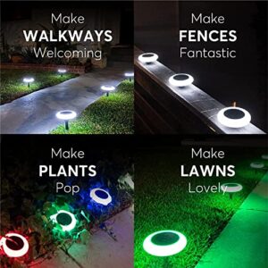 BRIGHTRIGHT - Colorize Colorful Pathway Solar Light (6 Lights) Decorative Weatherproof Auto On/Off Outdoor Lights - Decorate Your Garden, Landscape, Patio, Pool, Yard with Ultra-Bright LED Light