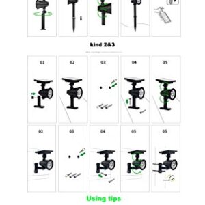 Suneng Power Solar Spot Lights Outdoor Color Change Remote Control Landscape Tree Spotlights Waterproof Security LED for Garden Lawn Yard Step Walkway Pathway Auto on/Off