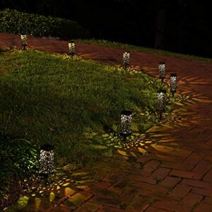 Lumabase Solar Powered Pathway/Tabletop Lights, Black, Set of 4, 63504