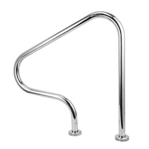 antourlamm 1pcs swimming pool handrail, 304 stainless steel non-slip pool handrail, 3-bend pool hand grab rail, for garden backyard water parks, 31.5×31.5 in