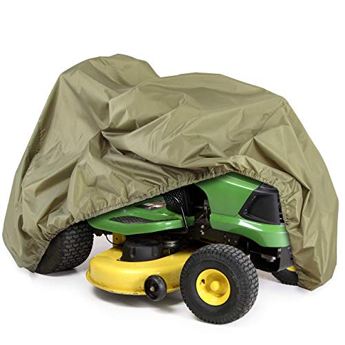 Universal Lawn Tractor Mower Cover - Armor Shield Waterproof Marine Grade Canvas, Weather Resistant with Dust Protection - Indoor and Outdoor Protective Storage - Pyle PCVLTR11 (Green)