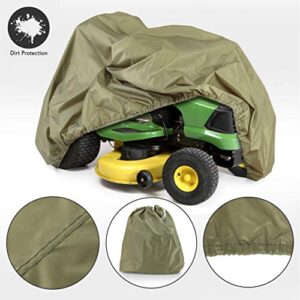 Universal Lawn Tractor Mower Cover - Armor Shield Waterproof Marine Grade Canvas, Weather Resistant with Dust Protection - Indoor and Outdoor Protective Storage - Pyle PCVLTR11 (Green)