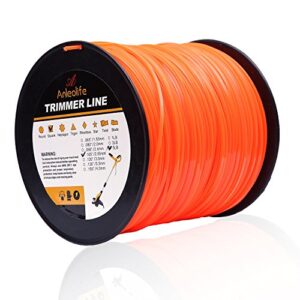 a anleolife 5-pound commercial square .105-inch-by-1038-ft string trimmer line in spool,with bonus line cutter, orange